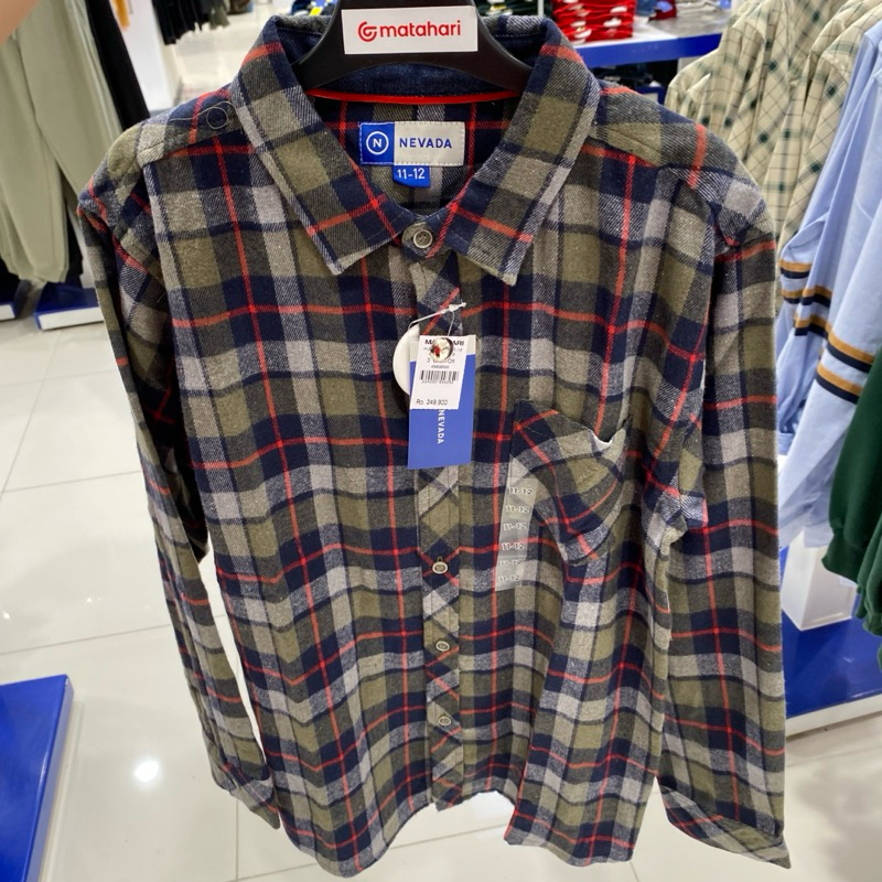 Kemeja flannel pria kotak kotak NEVADA