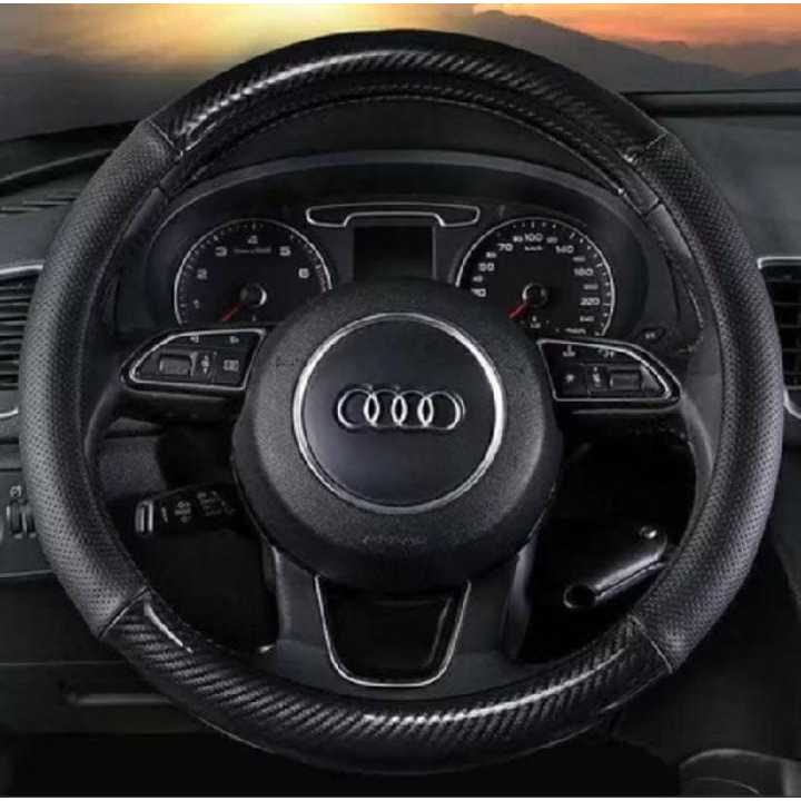 Sarung Stir Carbon Setengah Kulit Mobil YARIS BAKPAO
