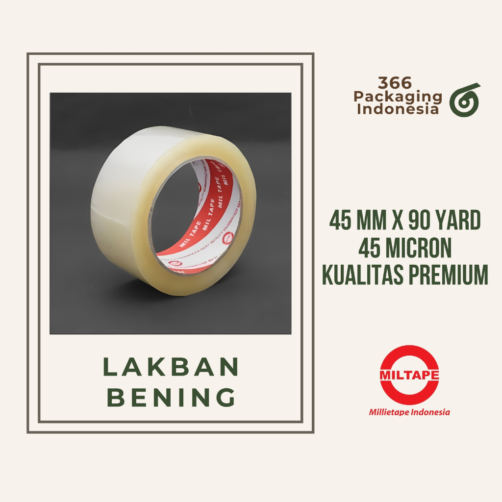 

LAKBAN BENING 45 MM X 90 YARD PREMIUM