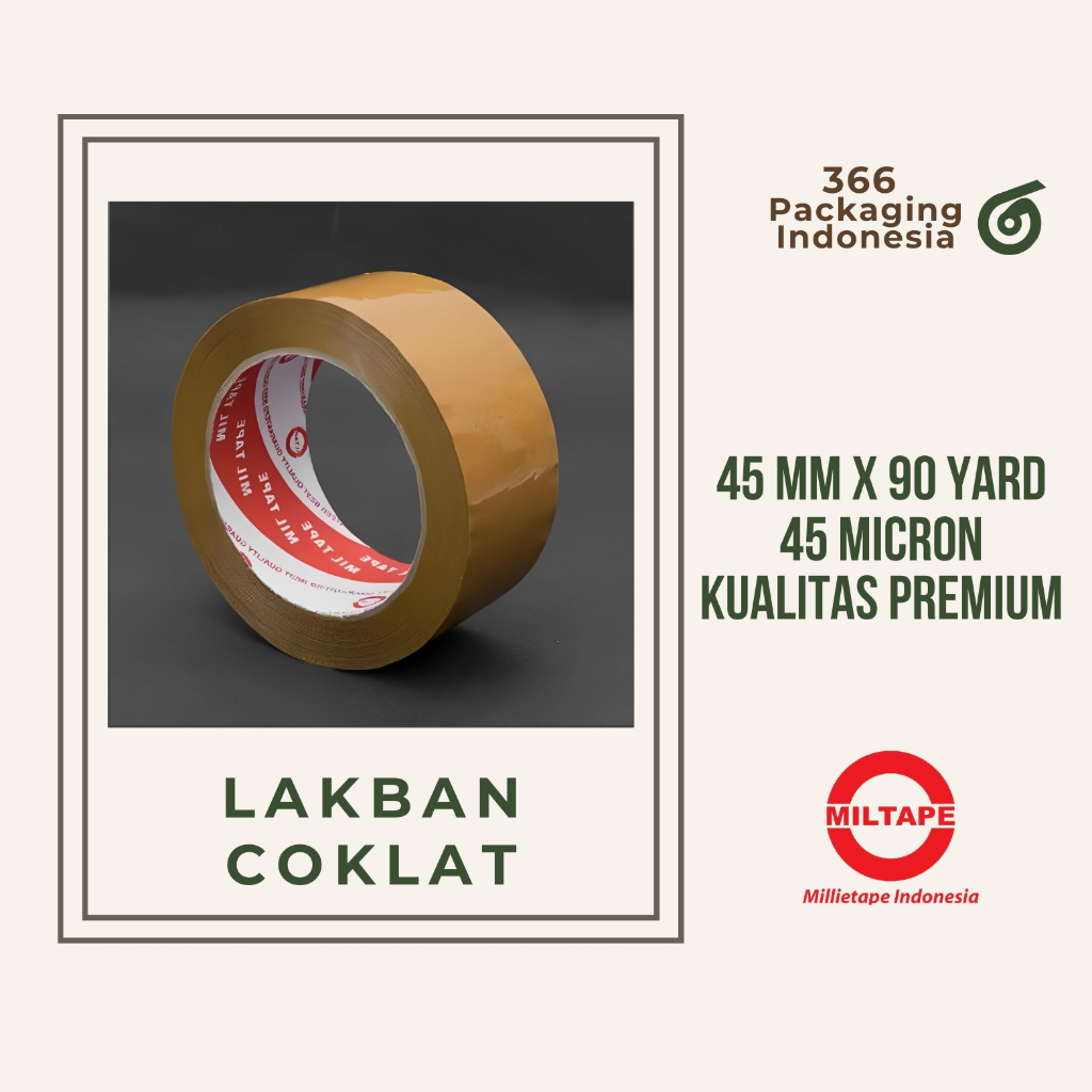

LAKBAN COKLAT 45 MM X 90 YARD PREMIUM