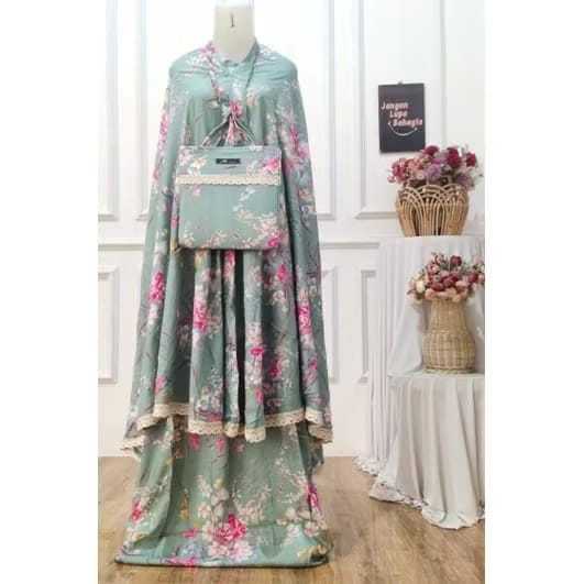 MUKENA MOTIF BUNGA SAKURA / MUKENA LEBARAN PREMIUM / MUKENA BALI TERMURAH / MUKENA TRAVELING 2 IN 1