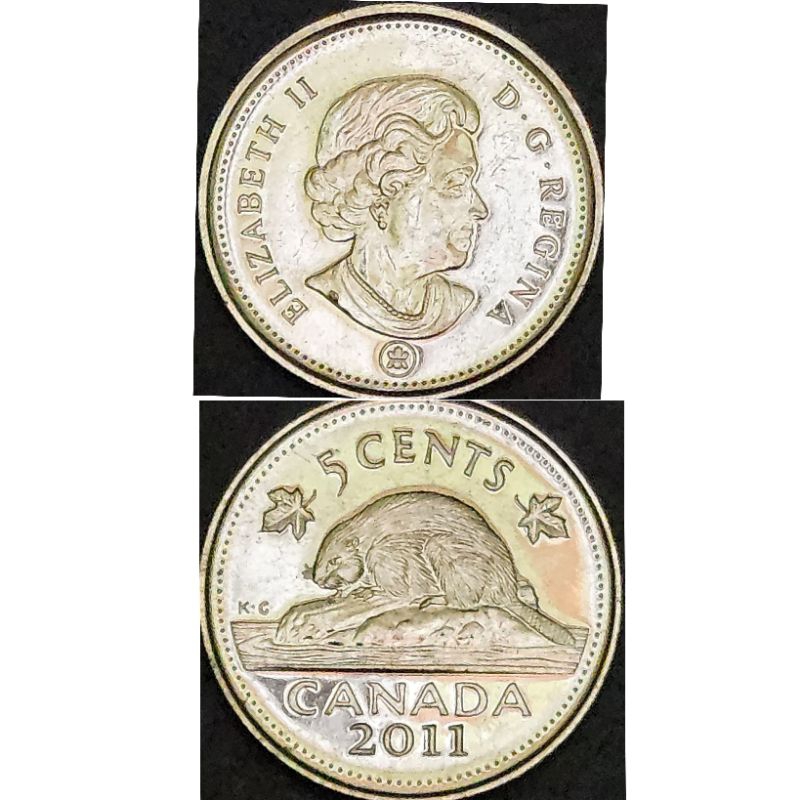 [Koleksi] Negara Canada 10 Cent 2011 Elizabeth II Dr Regina Kondisi Koin Bersih Original 100%