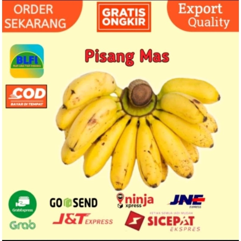 

pisang mas 1 sisir