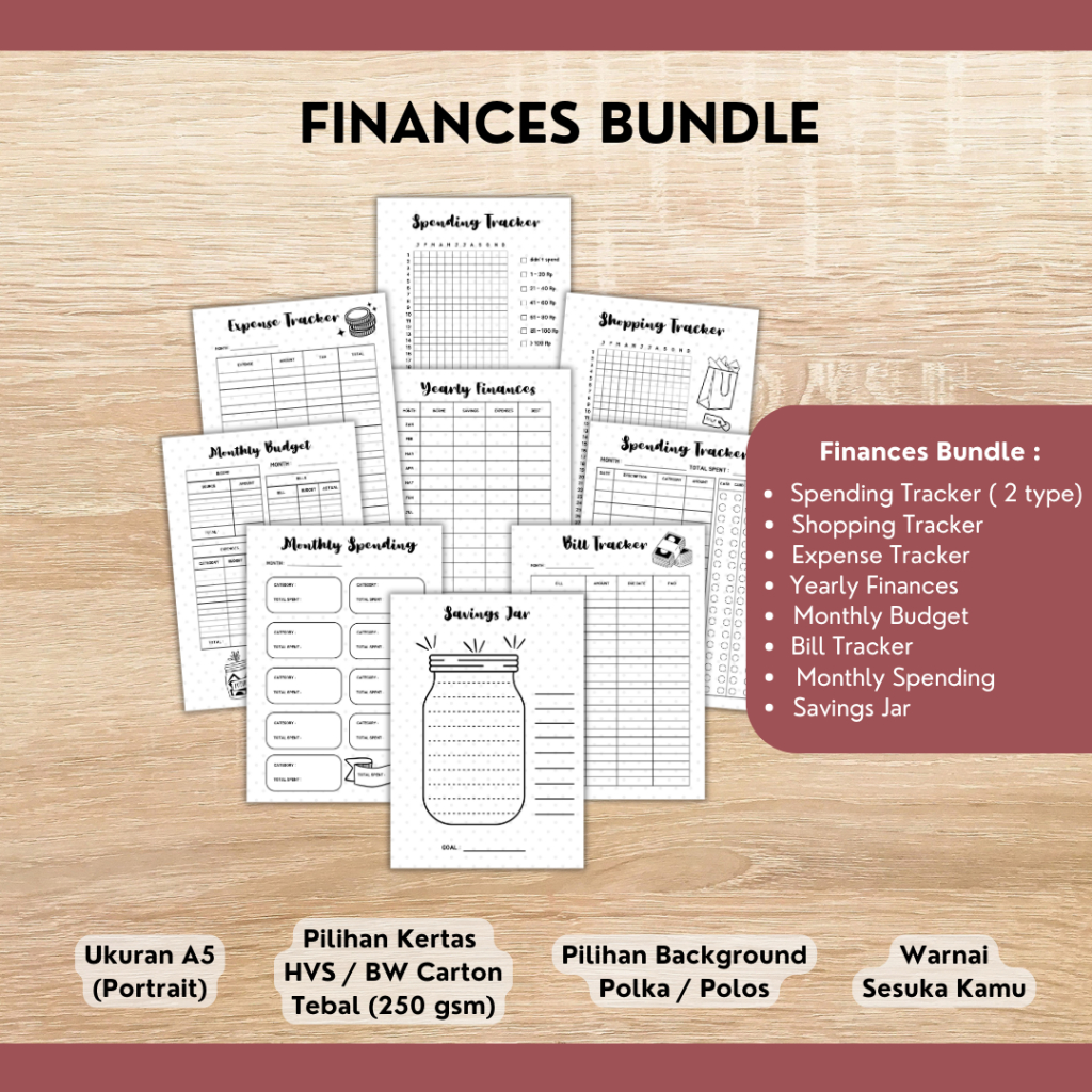 

BuJoKu Finances Bundle | Bullet Journal | Template Journaling Book | Bullet Journal Aesthetic | Jurnal Aesthetic