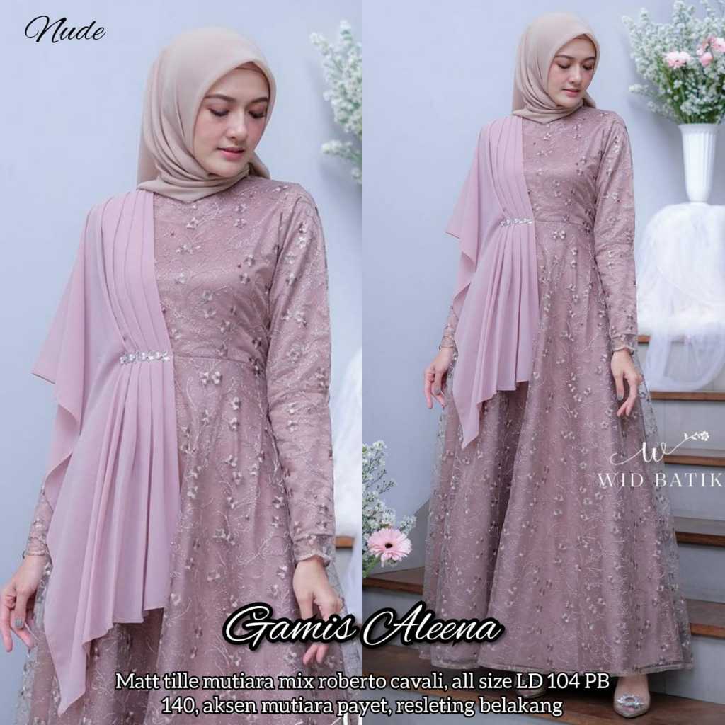 (READY JUMBO) Gamis Aleena Wanita Murah / Brokat/ Syar'i Remaja Polos Velvet Realpict Terbaru 2025
