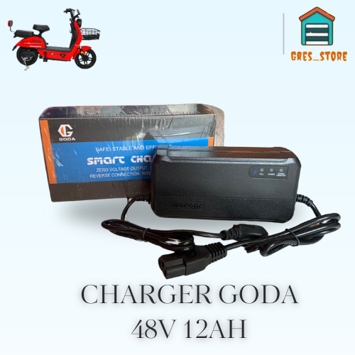 CHARGER SEPEDA LISTRIK 48V ORIGINAL SMART CHARGER 48V 12AH CAS SELIS GODA 48V 12AH ORIGINAL CAS SEPE