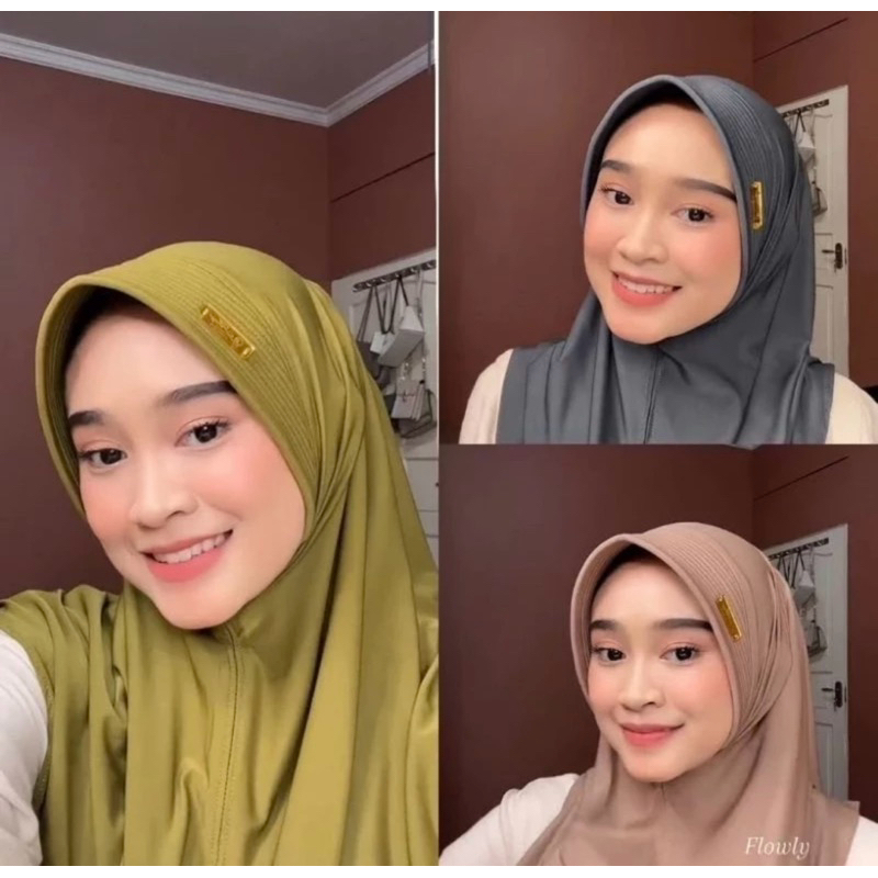 jilbab bergo pet tebal ukuran M jahitan rapi anti tembem