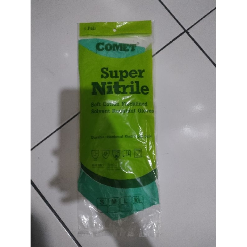 Sarung Tangan Comet Super Nitrile Rubber Hand Gloves Hijau