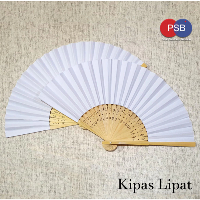 Kipas Lipat Kertas Polos / Kipas Tangan / Souvenir Kipas