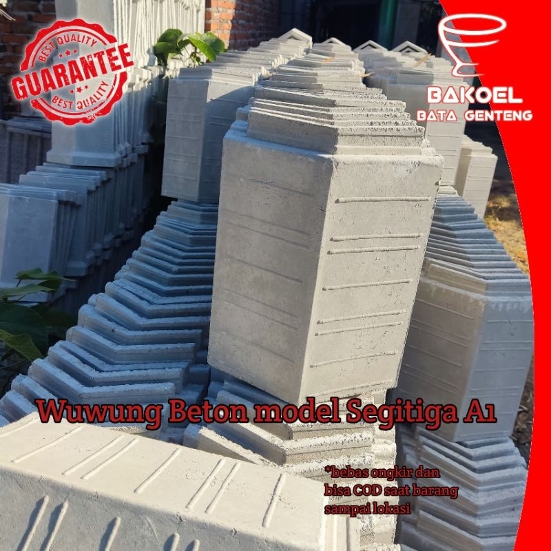 Wuwung Beton/Cor model Segitiga A1 | Ready stock & Free ongkir