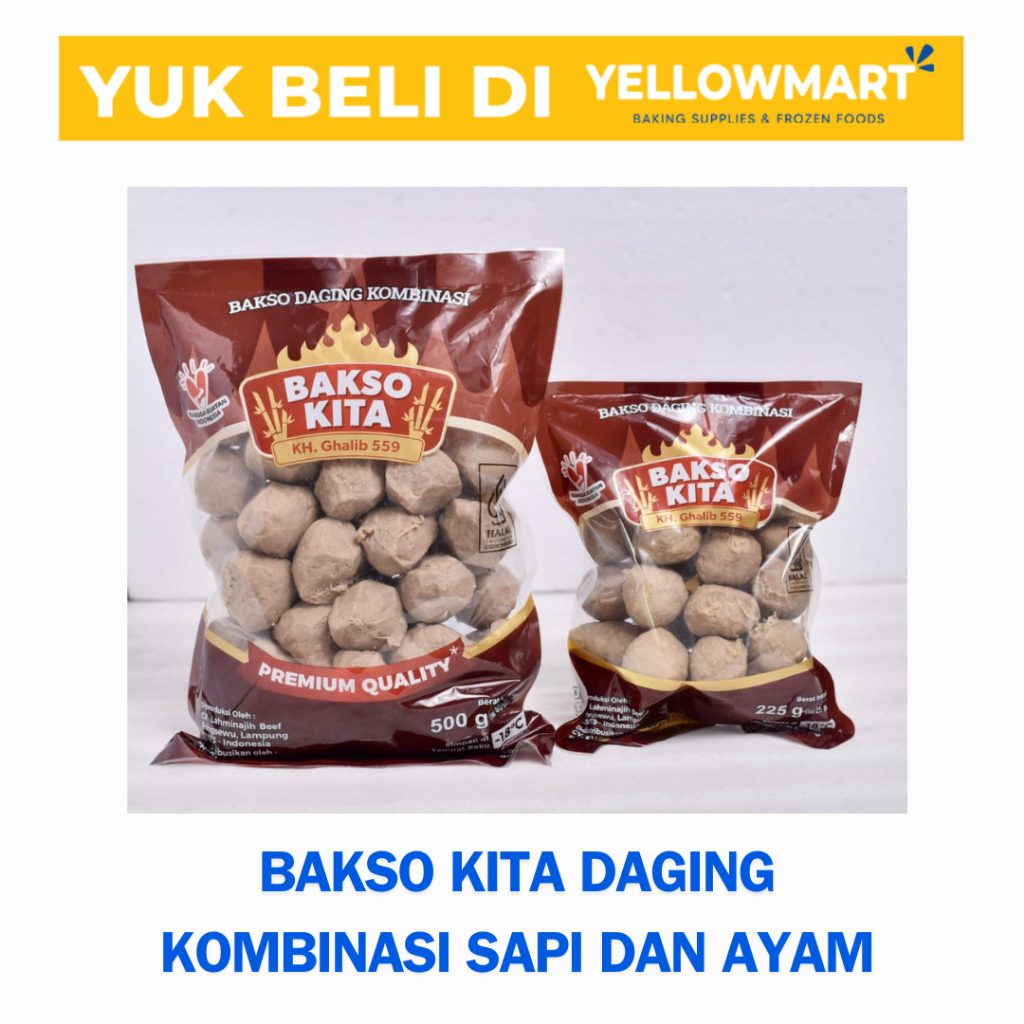 

Bakso Kita Daging Kombinasi Sapi dan Ayam - 500gr/225gr