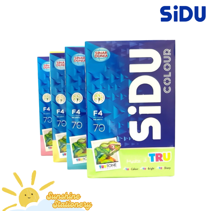 

[RIM] SIDU Kertas HVS Warna A4 F4 70gsm Warna Biru Pink Kuning Hijau