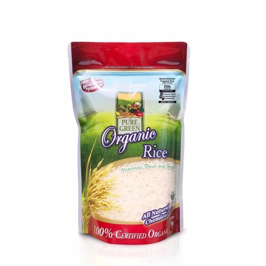 

PAKET 3 - PureGreen Organic Rice Beras Organik Pulen Wangi 1 kg x 3 pc