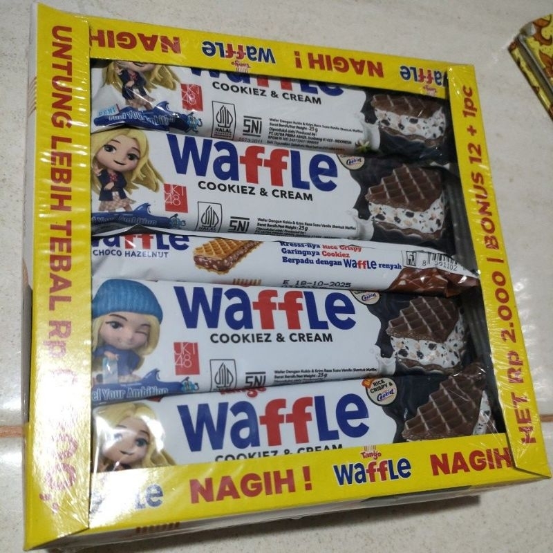 

Tanggo Waffle isi 12pcs @ 25g / wafer tanggo