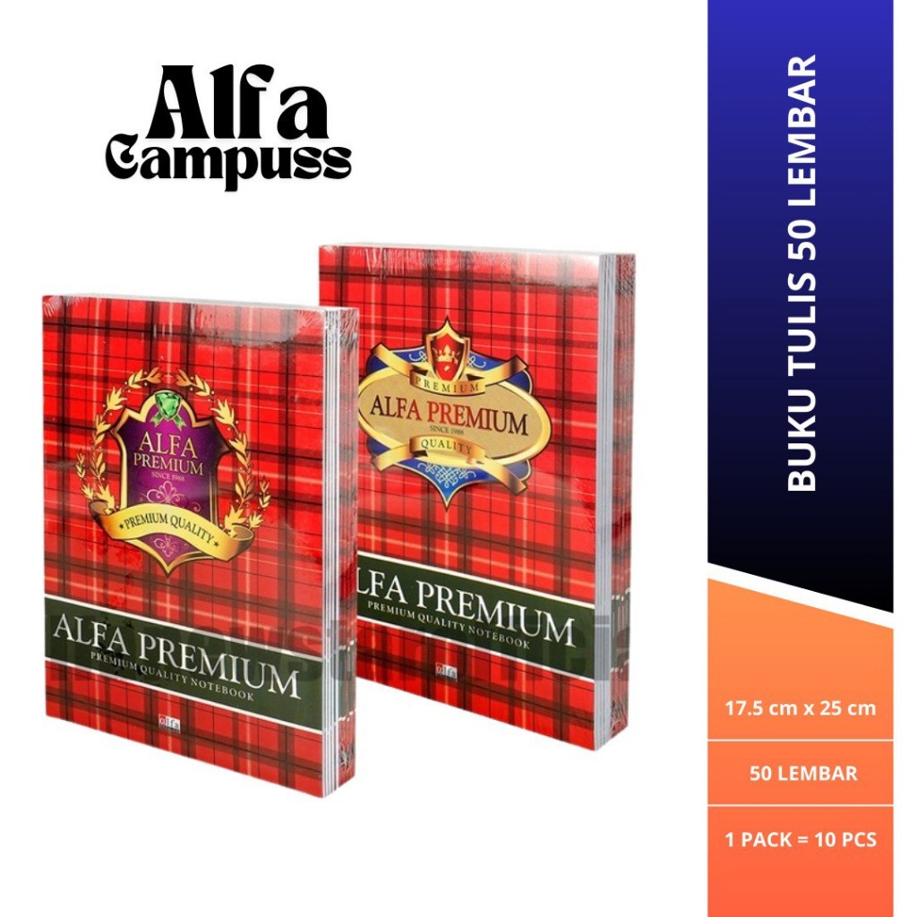 

BUKU TULIS ALFA CAMPUS 36 (1PACK 10buku)