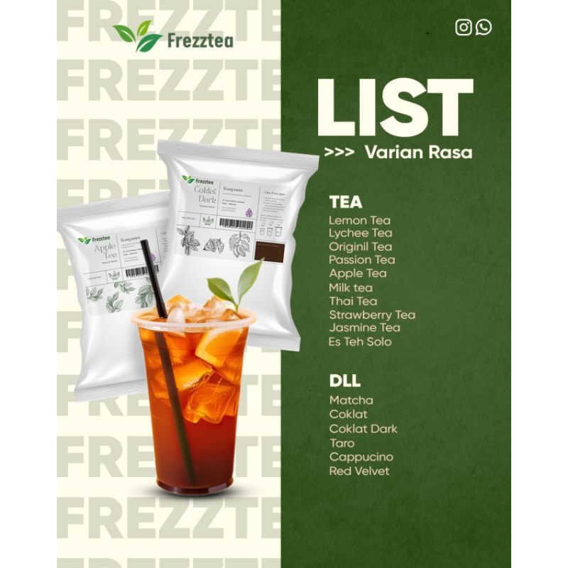 

RB22 FREZZTEA Bubuk Minuman Milk Tea 1kg/Powder Milk Tea