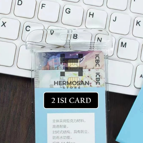 

Holder Cover Name Tag ID Card Kartu Identitas Motif Transparant Material Bahan Acrylic Akrilik Aksesoris Kalung Card Member