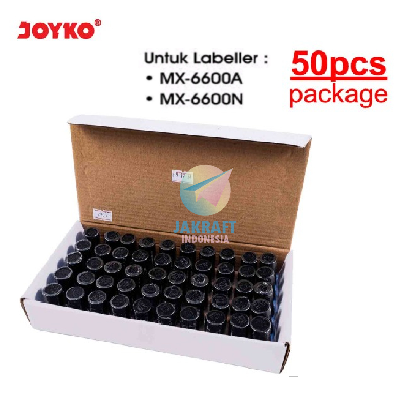 

(50 Pcs) GROSIR Tinta Label Harga 2 Baris JOYKO IR-18 Refill Alat Mesin Cetak Labeller MX-6600A / Labeller MX-6600N | PACK