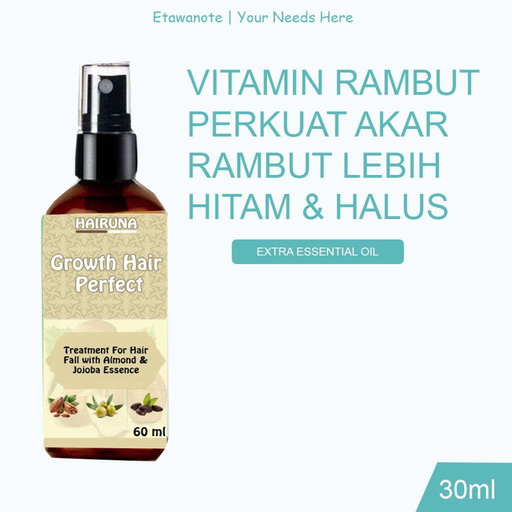 Penumbuh Rambut Hair Vitamin Rambut Penyubur Rambut Botak Pelebat Rambut Cepat Panjang Hairuna