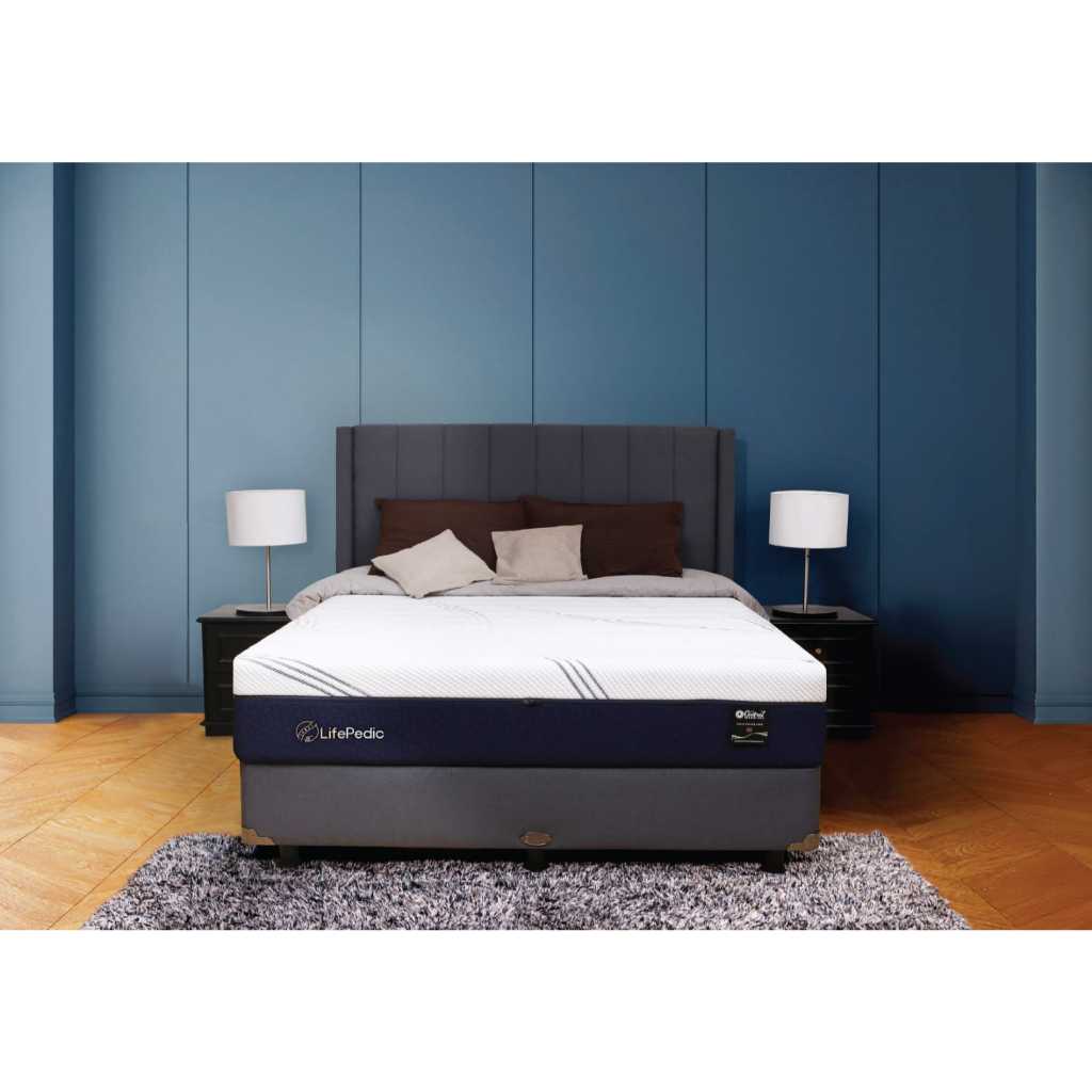 Kasur Springbed 90-200×200 Central Lifepedic – 3-Zone Pocket Spring, Natural Latex, Orthopedic, Teba