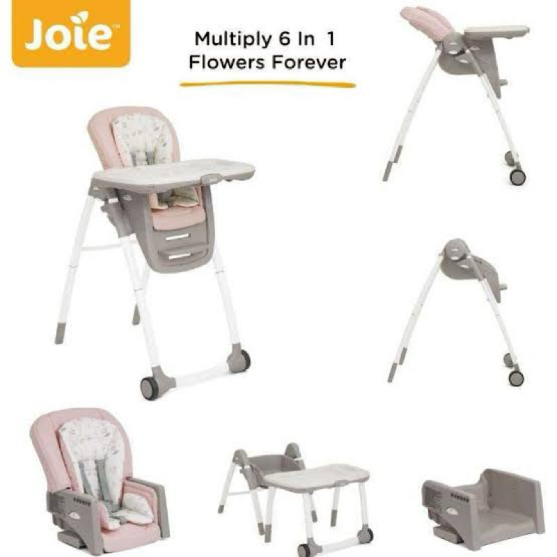 Preloved JOIE 6in1 High Chair - Pink Flowers
