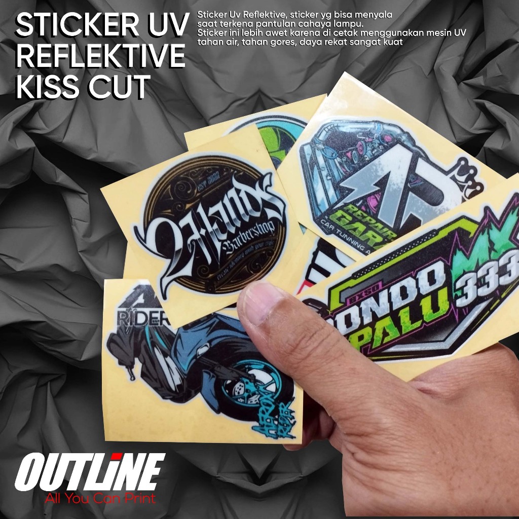 

STICKER UV REFLEKTIVE/ STICKER NYALA / STICKER CUTTING FULL PRINT UV