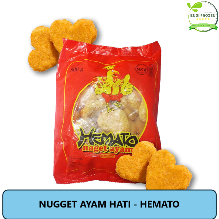 

HEMATO CHIKEN NUGGET LOVE - NAGET AYAM BENTUK HATI (500 GR DAN 1 KG)