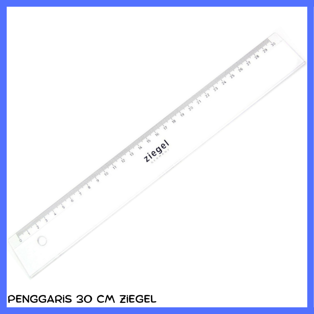 

Penggaris Mistar Datar Plastik Transparan 30 cm Ziegel Flat Transparent Ruler 30cm