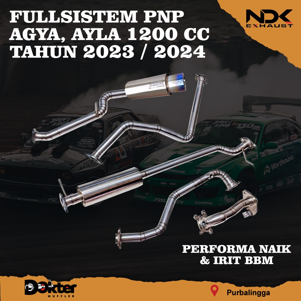 KNALPOT RACING MOBIL AGYA AYLA 1200CC 2023 FULLSISTEM PNP NDK EXHAUST KENALPOT RACING MOBIL AGYA AYL