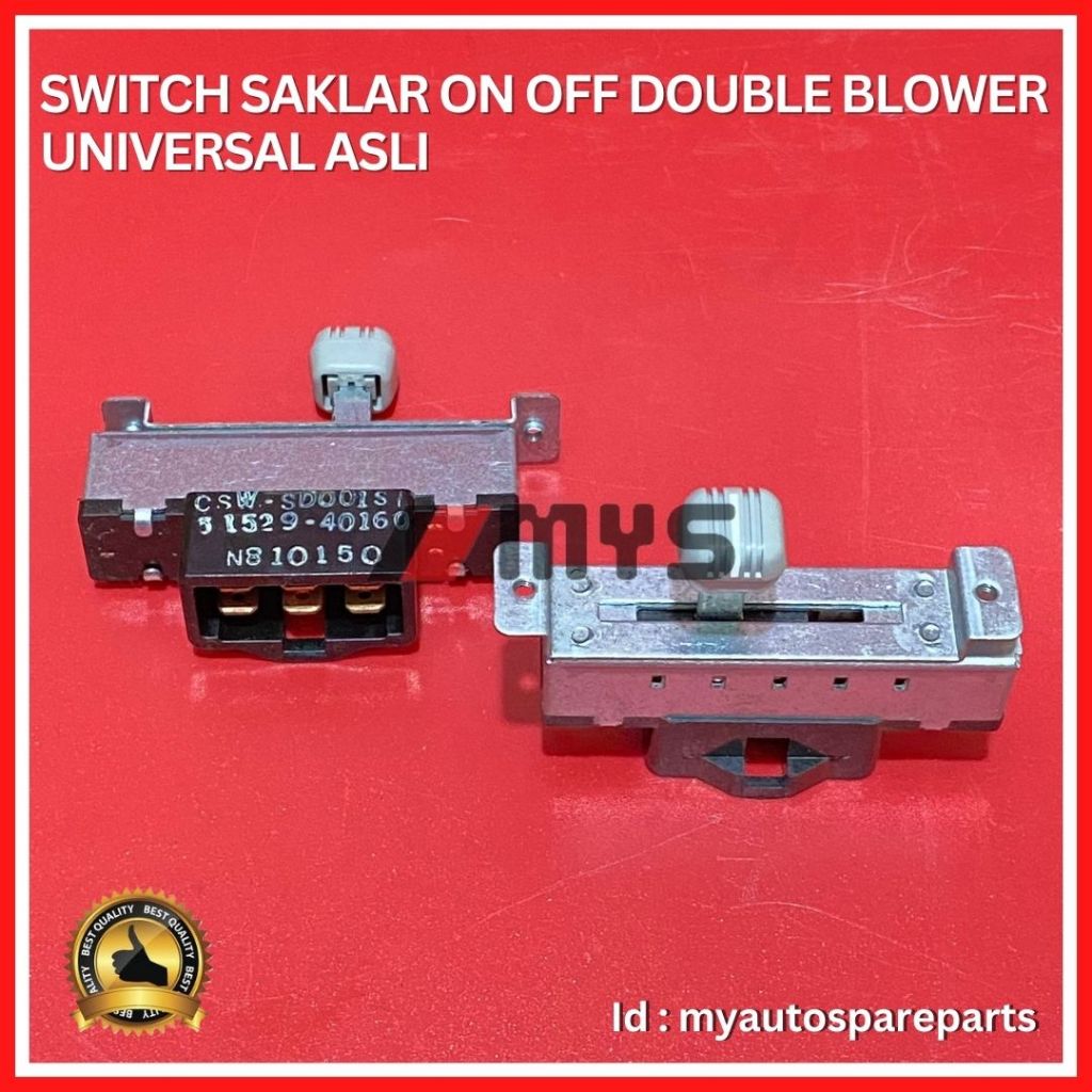 SWITCH SAKLAR ON OFF DOUBLE BLOWER AC Mobil UNIVERSAL ASLI