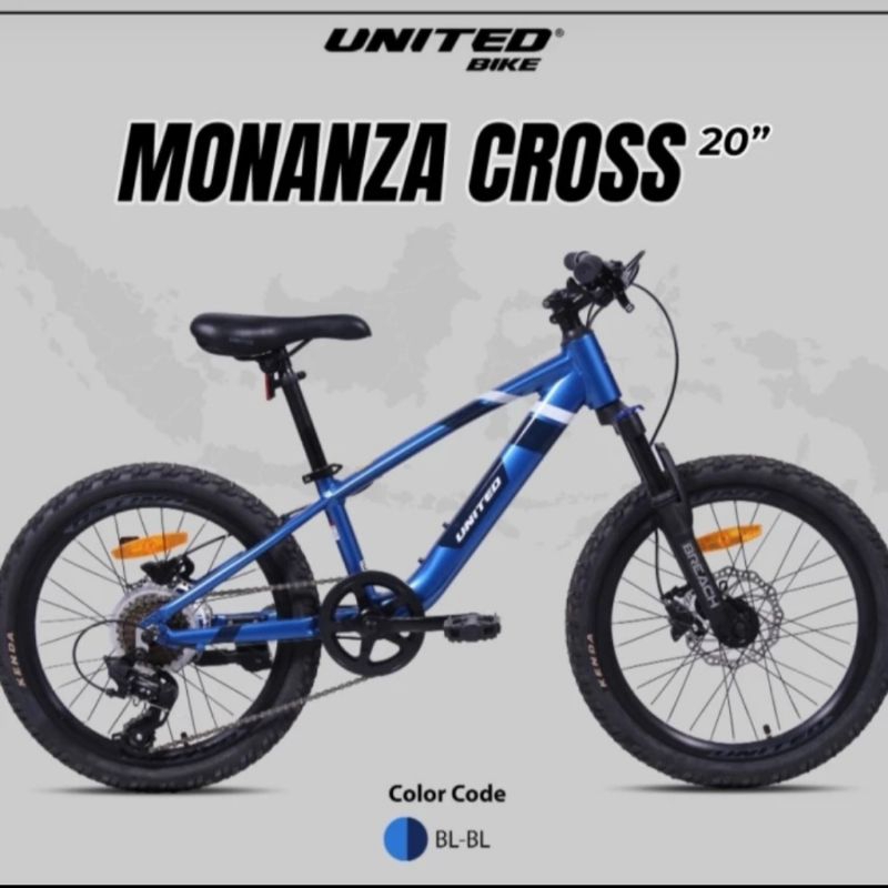 Sepeda MTB 20Inch Monanza Cross United 8 speed