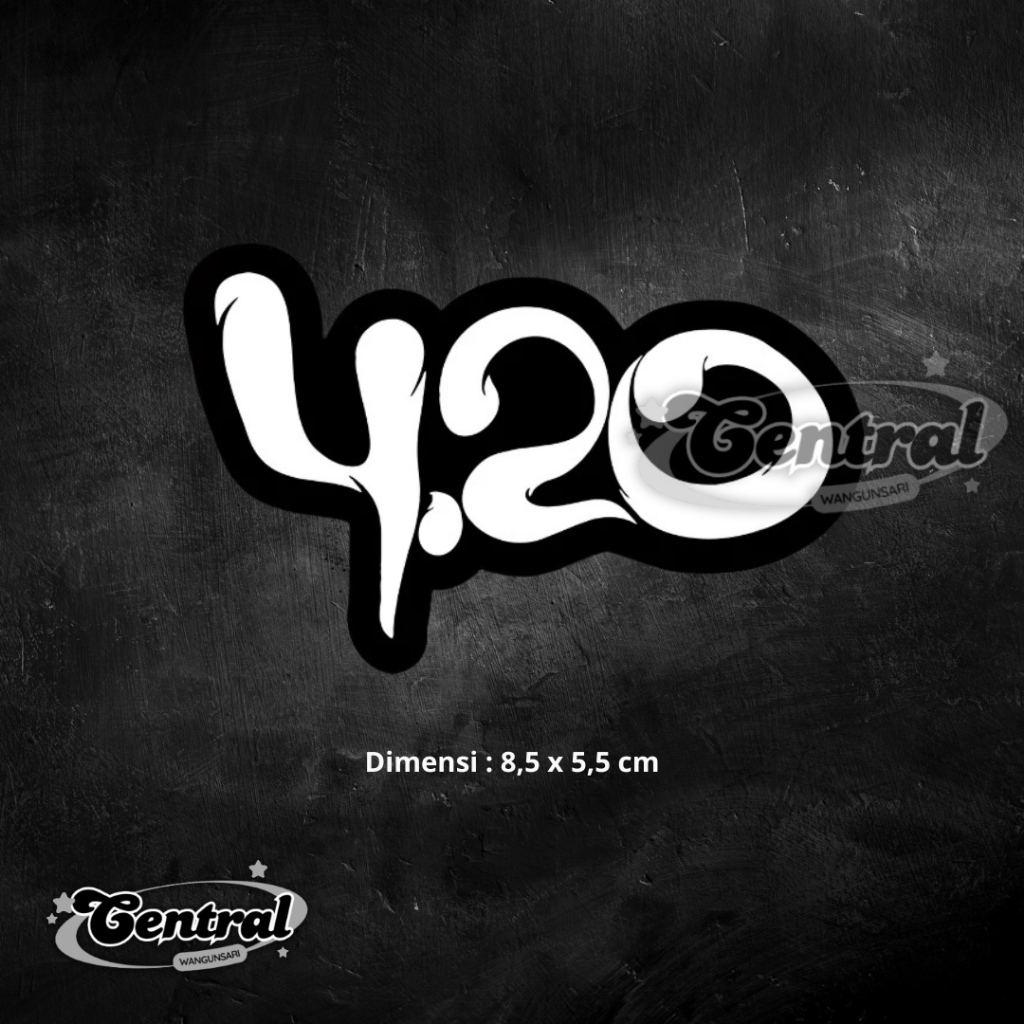 Stiker Band Indie 4.20 Black White Sticker Fourtwnty Gitar Akustik