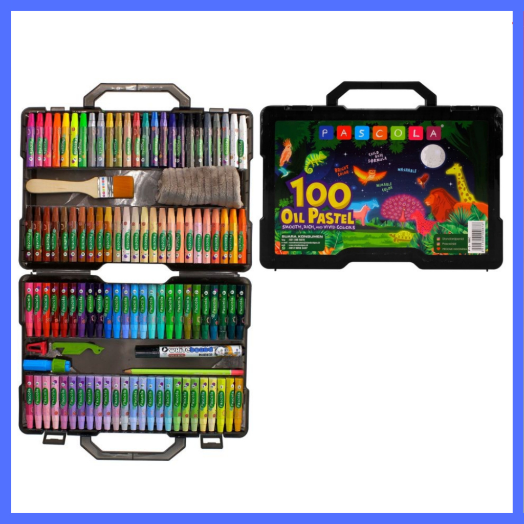 

Krayon Oil Pastel 100 warna Pascola Standard Crayon Wax Pewarna minyak