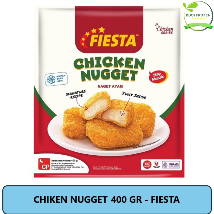 

FIESTA CHIKEN NUGGET / NAGET AYAM PREMIUM KEMASAN 400 GR