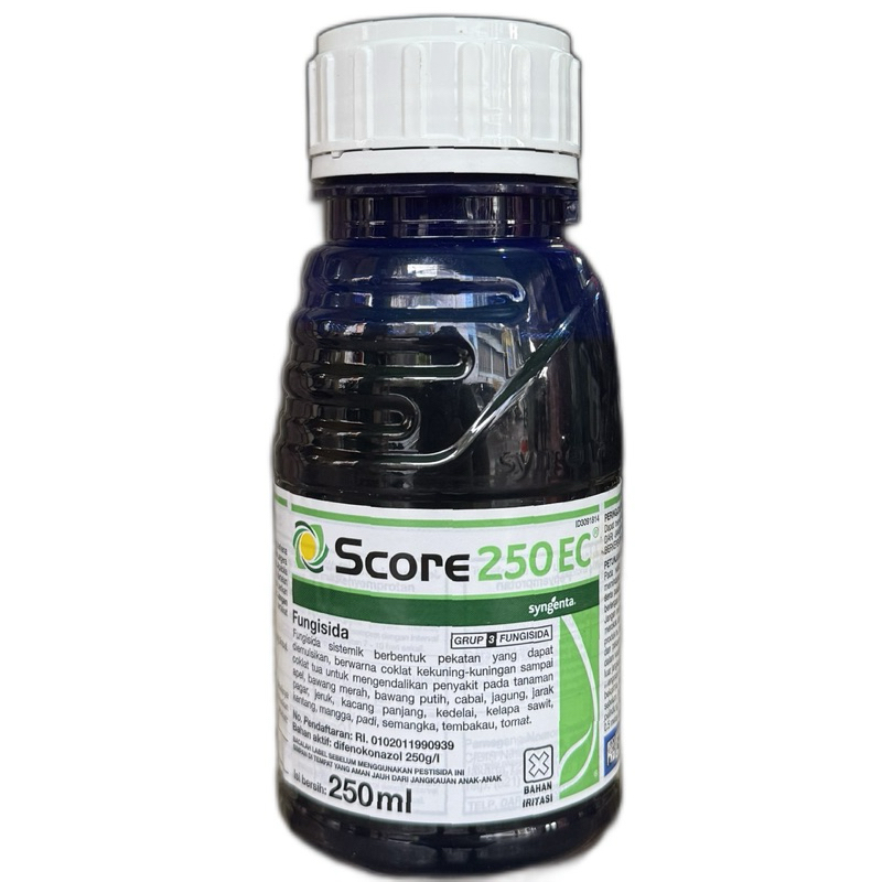 FUNGISIDA SCORE 250 EC 250 ML SYNGENTA/OBAT PENYAKIT BERCAK DAUN, ANTRAKNOSA DLL PADI CABAI 250ML
