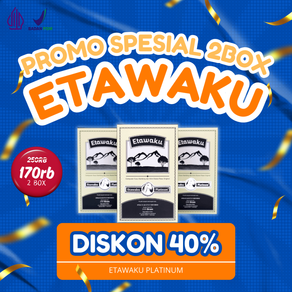 

Paket 2 box - Etawaku Platinum Original - Susu Etawa Untuk Paru-Paru dan Sesak Nafas