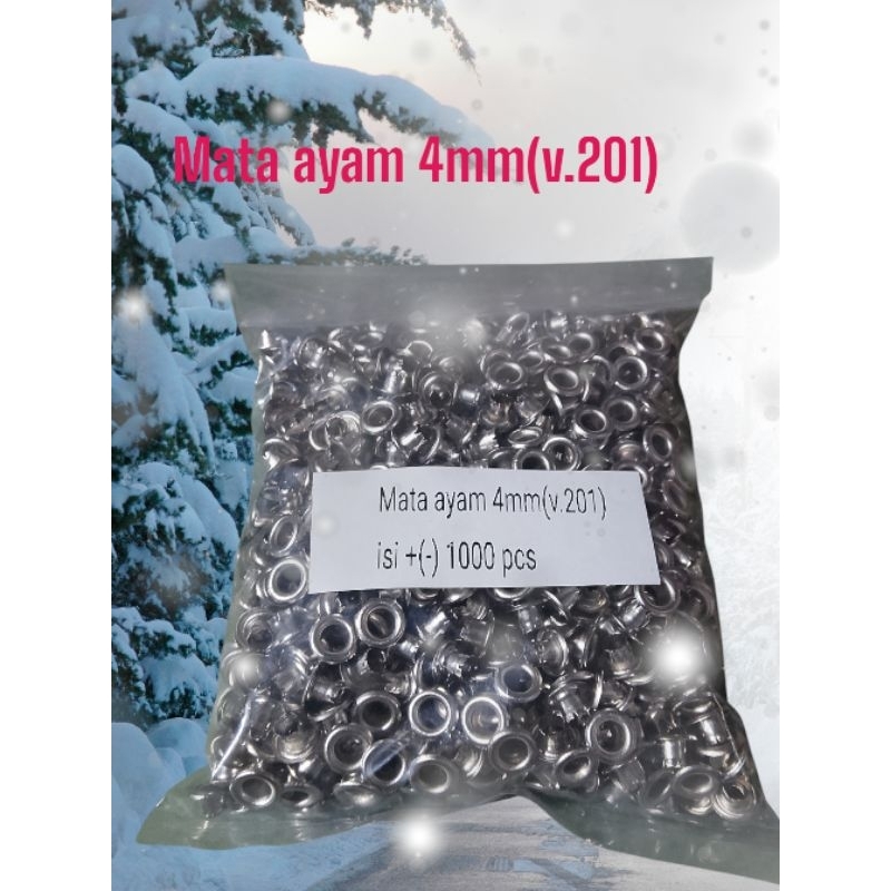 Mata ayam eyelet 4mm (v.201) isi +(-) 1000 pcs