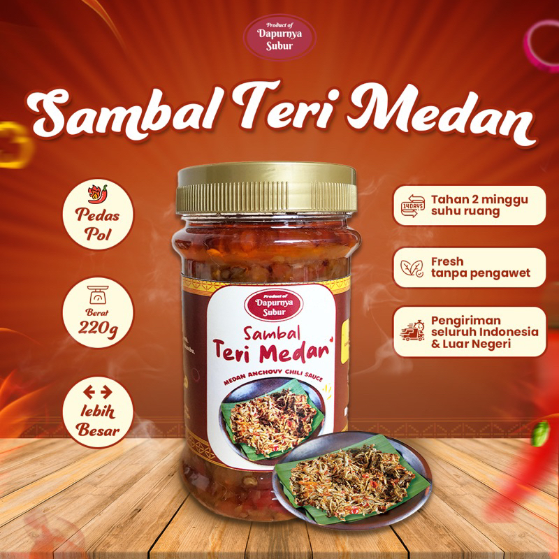 

Sambal Teri Jengki Medan 200gr Dapurnya Subur