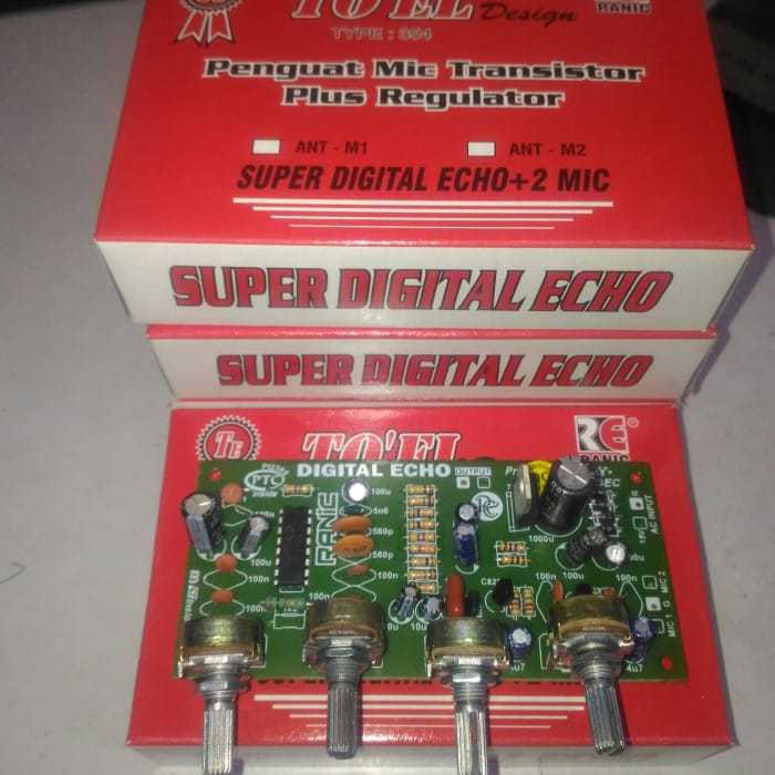 KIT SUPER DIGITAL ECHO TOEL 12V TRANSISTOR 2MIC PLUS REGULATOR G103 G-103 G 103 G-M3