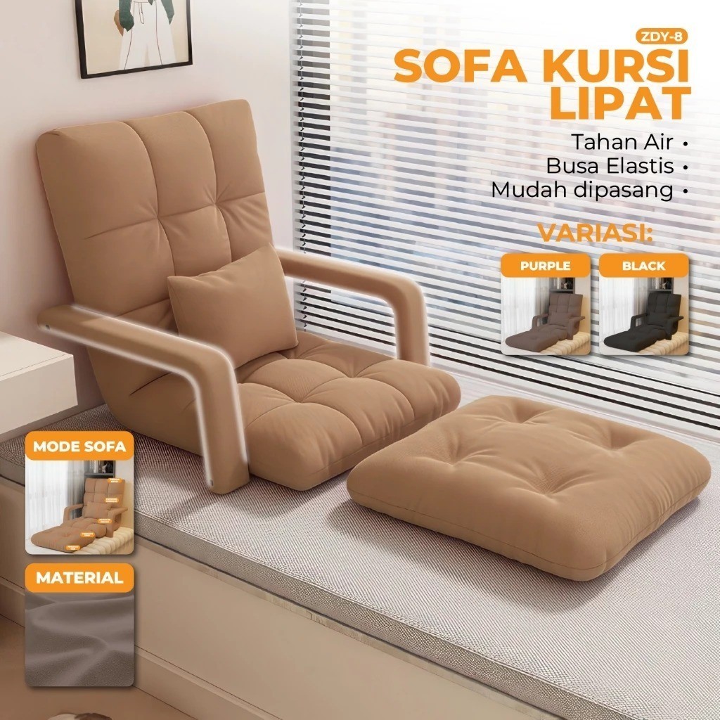 PROMO Sofa Kursi Lipat Nyaman Sofa Lipat Tidur Multifungsi Kursi Lipat Modern Minimalis ZDY-8