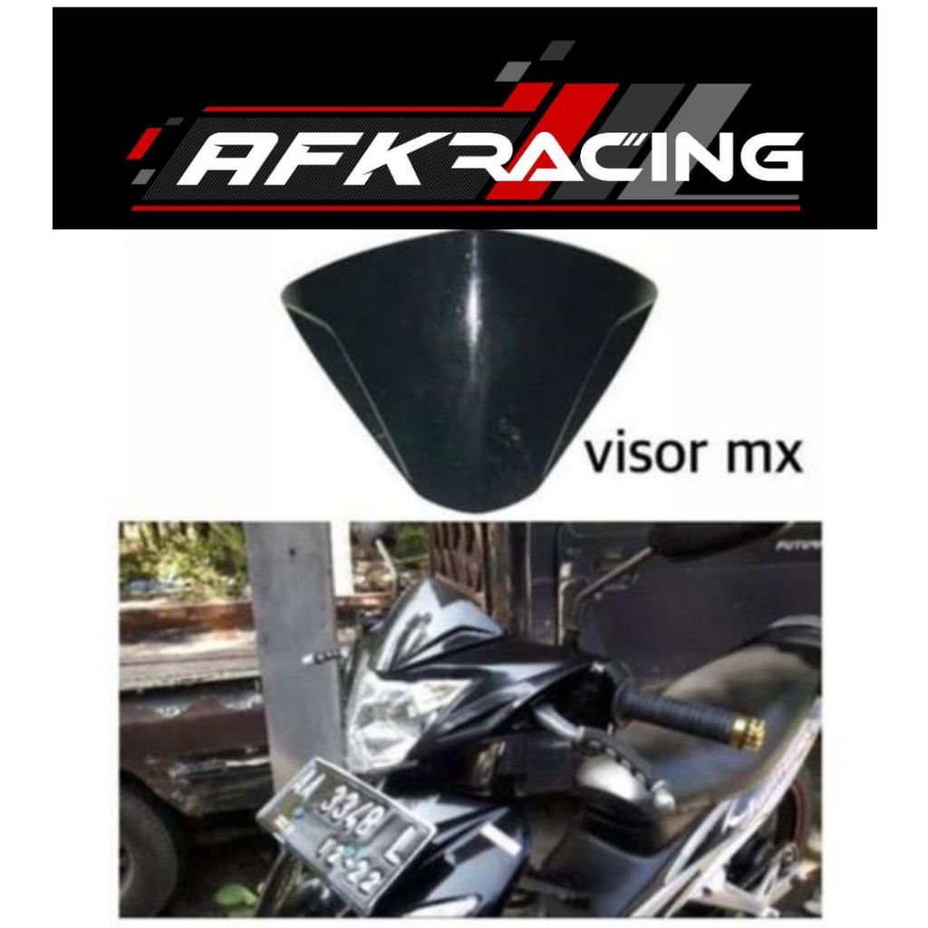 visor windshield motor yamaha mx old new original standar black import - kufa