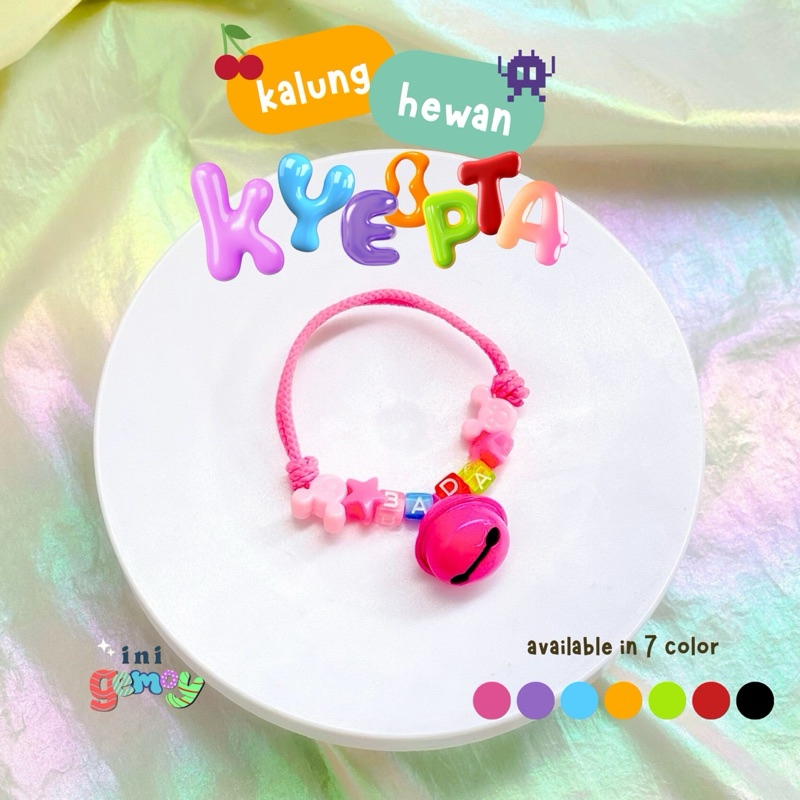 Kalung kyeopta kalung hewan kalung kucing kalung anjing kalung lonceng besar free custom nama