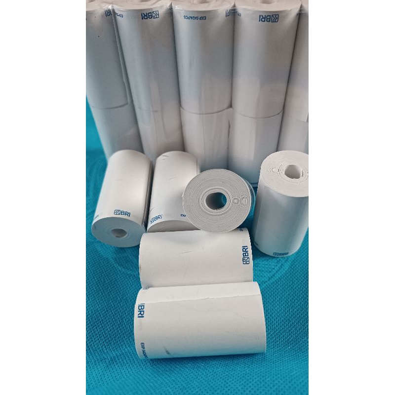 

Promo Paket 1 Karton Isi 100 Roll kertas thermal EDC logo BRI 57x30mm