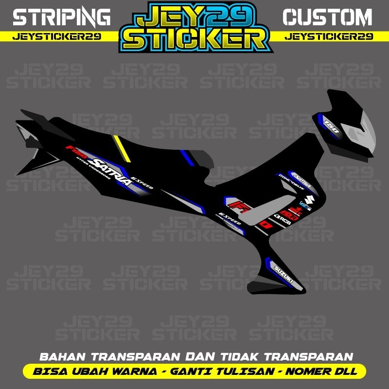 STRIPING SATRIA FU BARONG TRANSPARAN CUSTOM SUKA SUKA