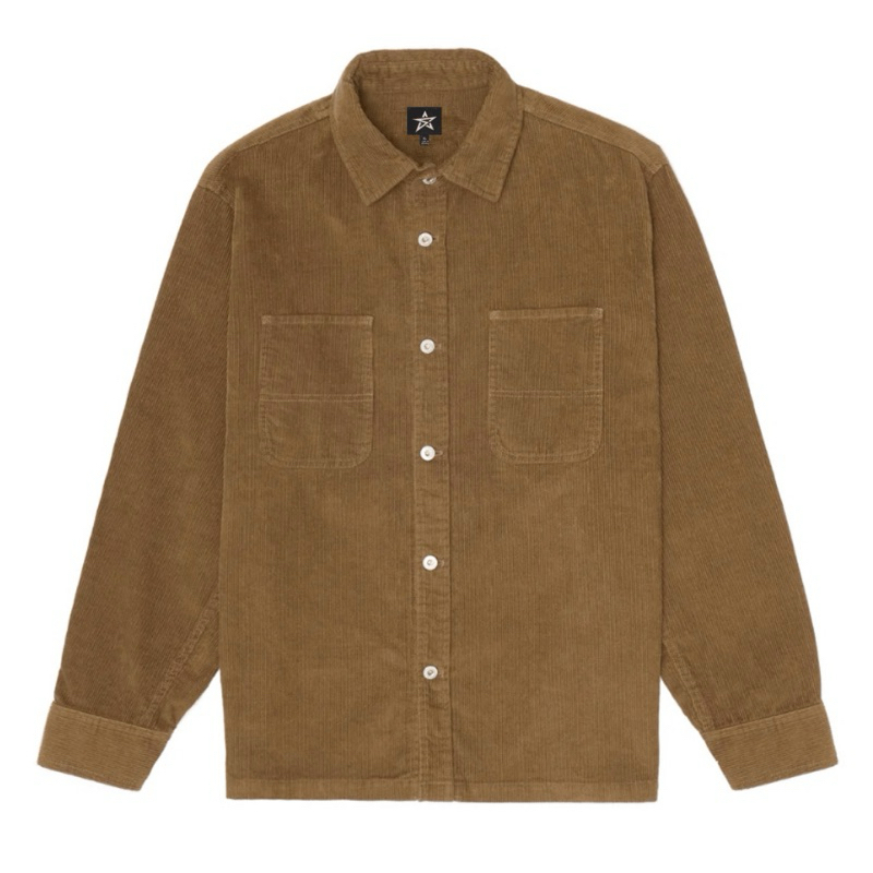 Sai - Nowhere Outer Green Overshirt Corduroy Work Jacket Boxy Corduroy