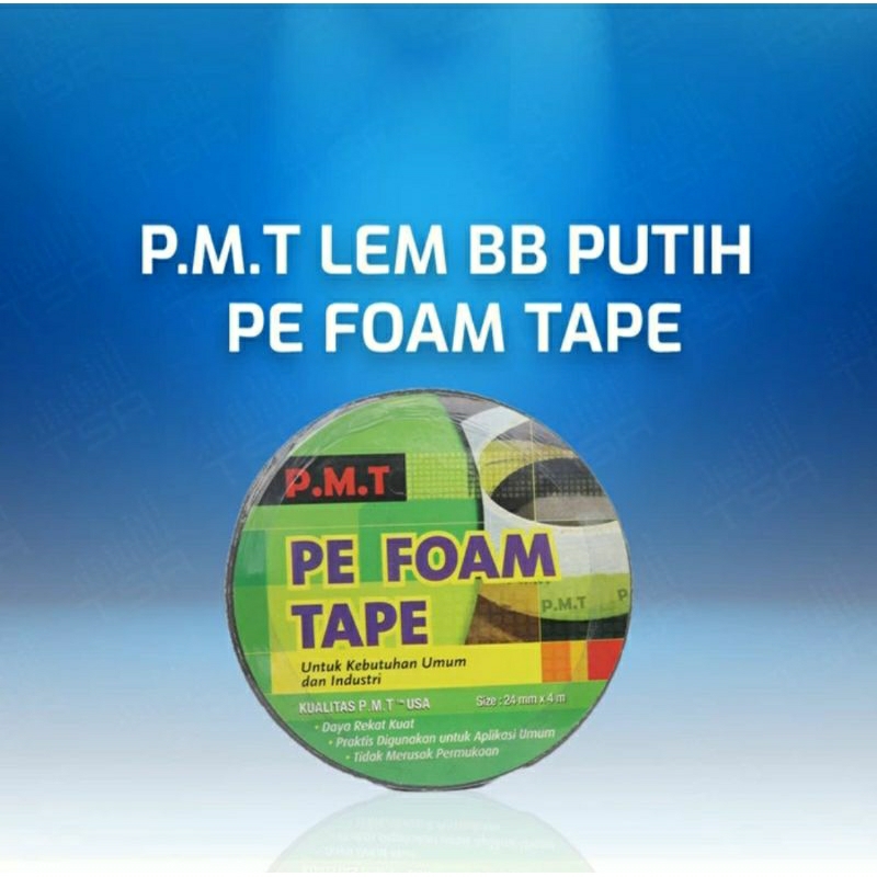 

Double Tape PE Foam PMT 20 MM x 4 Meter Isolasi Solasi Bolak Balik BB Busa Tebal 20MM x 4Meter Setara 3M 3 M