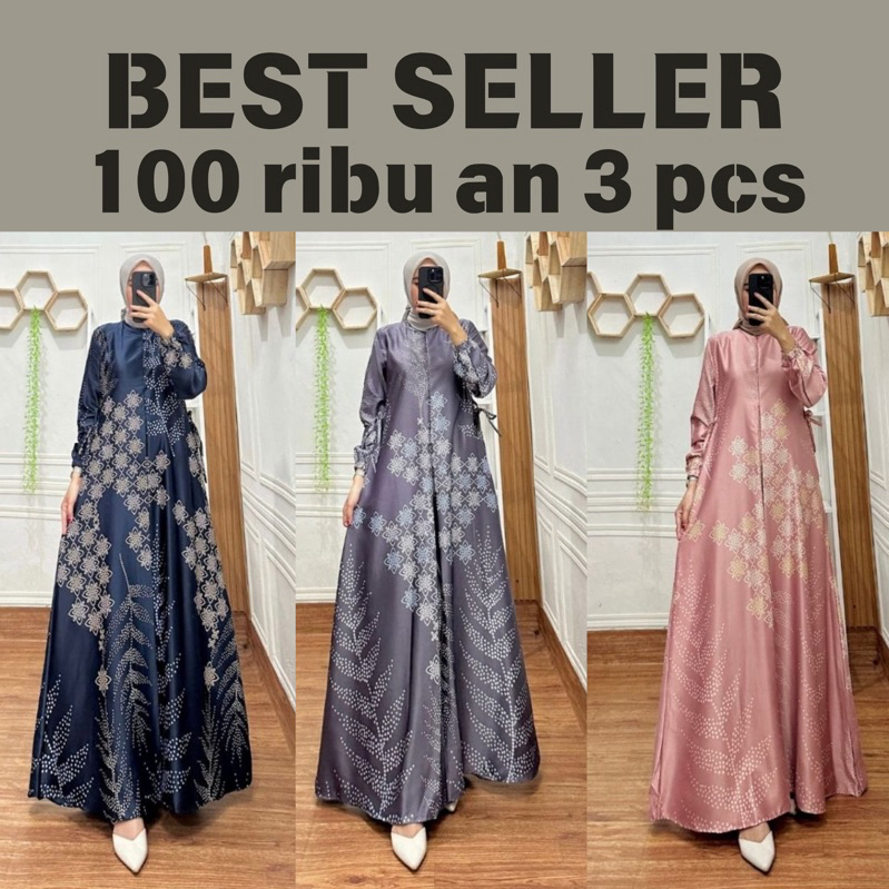 Gamis HYGET Busui Terbaru Motif Muara 100 Ribu 3 Gamis Termurah Kekinian Wanita Syar'i