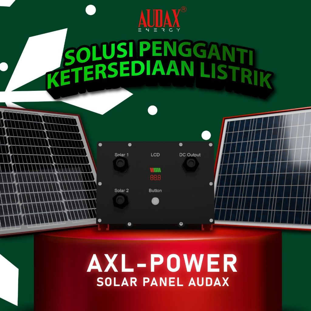 Axl Power Audax – Baterai Solar Cell DC Lithium Iron Solar Panel Anti Air Anti Debu IP65