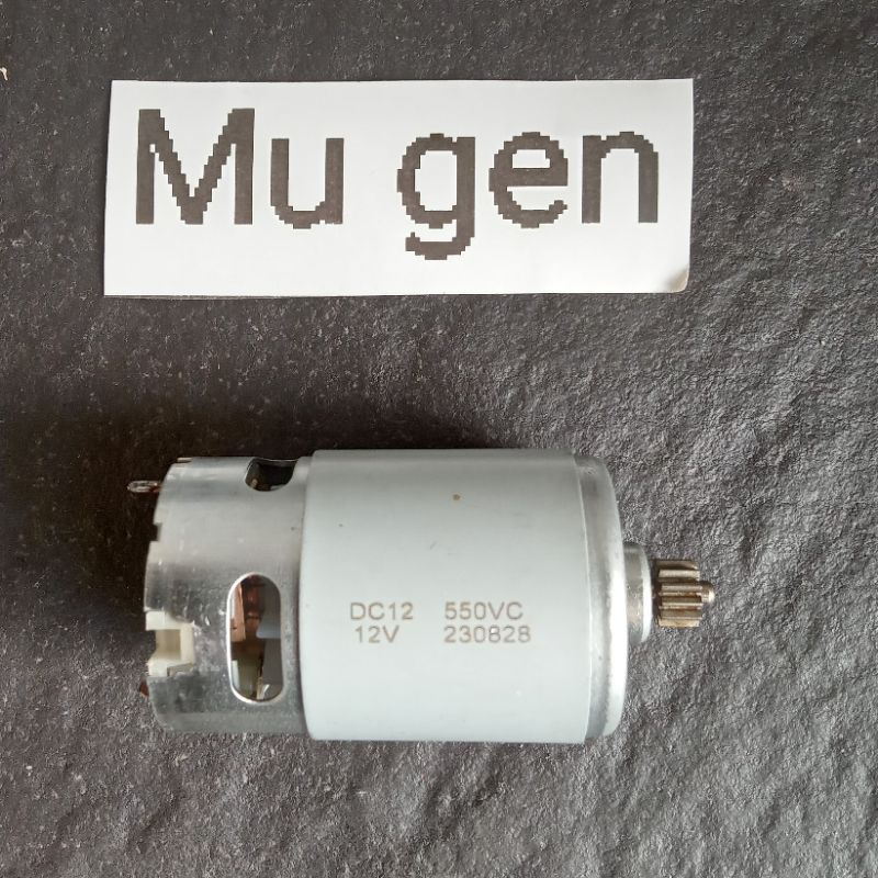 motor DC dinamo rs550 12mata gigi 12v untuk bor cordless baterai 12v