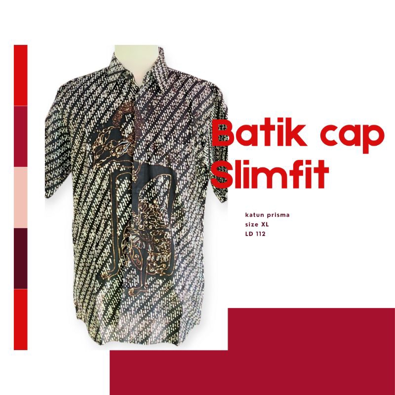 BAJU BATIK CAP MOTIF WAYANG || BATIK PEKALONGAN || BAJU COWOK MOTIF WAYANG